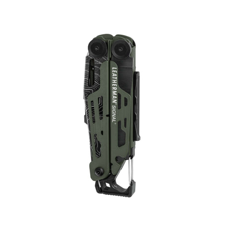Translation missing: en.Green Leatherman Signal® multi-tool closed, showcasing its compact design