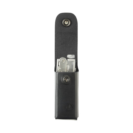 Translation missing: es.Leather Box Sheath Black 4.2" Open with tool inside