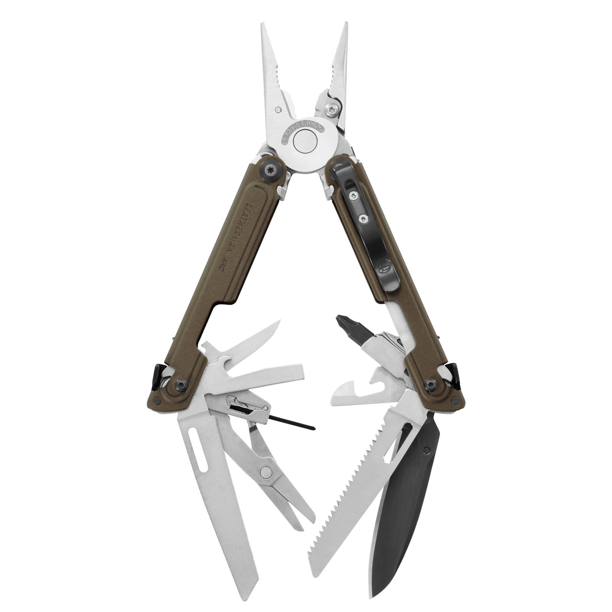 Translation missing: en.Leatherman ARC® Talos multi-tool opened showcasing the many tools and features included