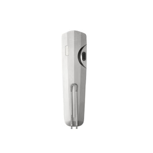 Translation missing: en.Leatherman Blazer Stainless Steel folding knife in closed position with a brushed metal handle, deep-carry pocket clip, and visible thumb slider, displayed on a white background