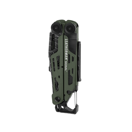 Translation missing: en.Green Leatherman Signal® multi-tool closed, showcasing its compact design