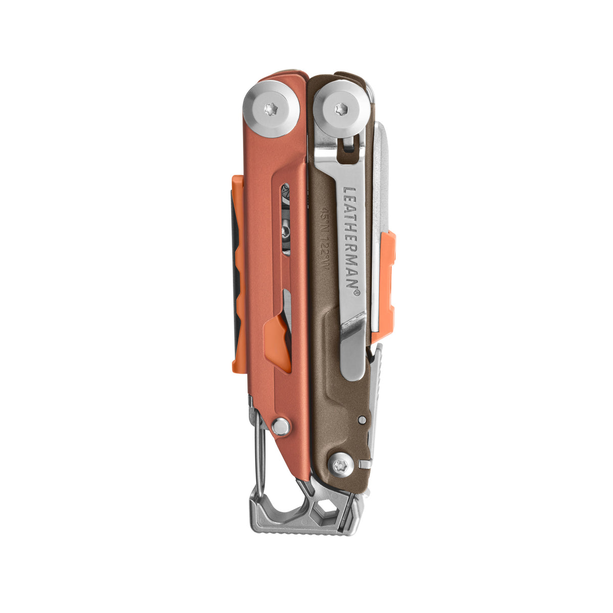 Translation missing: en.Messa Verde Leatherman Signal® multi-tool closed, featuring pocket clip, hammer, and various functions for outdoor and emergency use