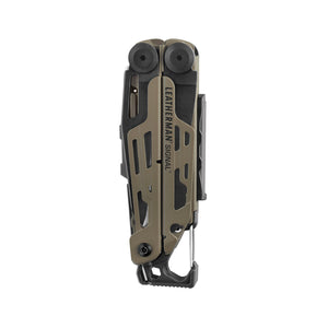 Translation missing: en.Coyote Tan Leatherman Signal® multi-tool closed, showcasing its compact design