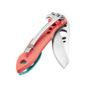 Translation missing: en.Paradise Skeletool® KB folding knife with partially open blade and silver pocket clip