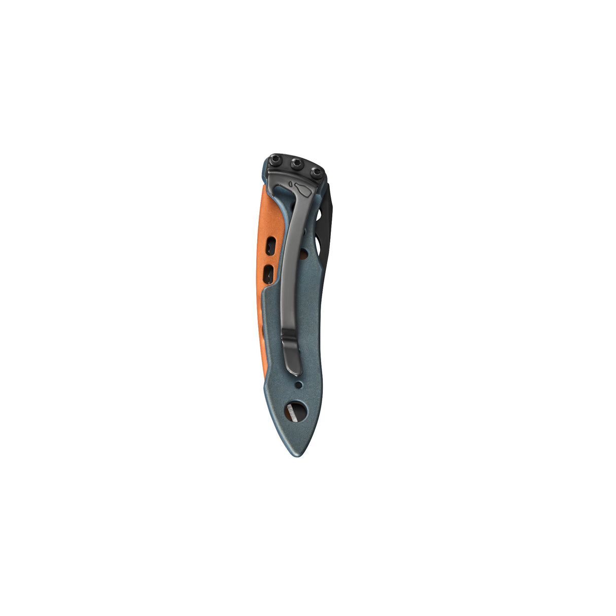 Translation missing: en.Closed back view of a Skeletool® KBX in Aurora color showcasing its compact size, bottle opener and pocket clip