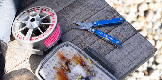 Leatherman Micra with fishing gear