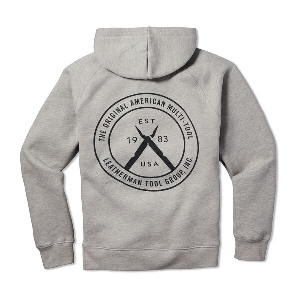 multi-tool zip up hoodie back with logo