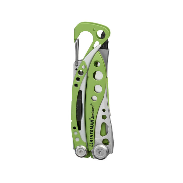 Closed Green Skeletool showing outside accessible tool side