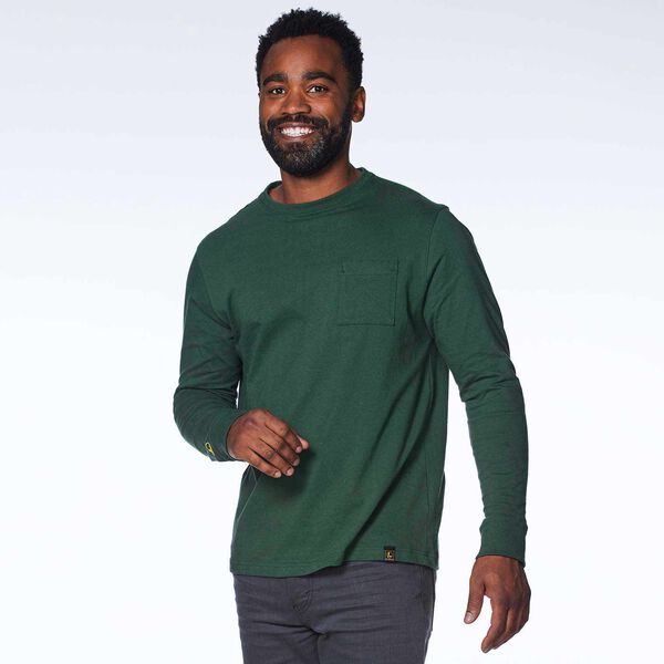 Green long sleeve Leatherman T-Shirt model front