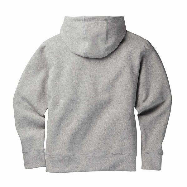 Gray Pullover hoodie with heritage badge back side