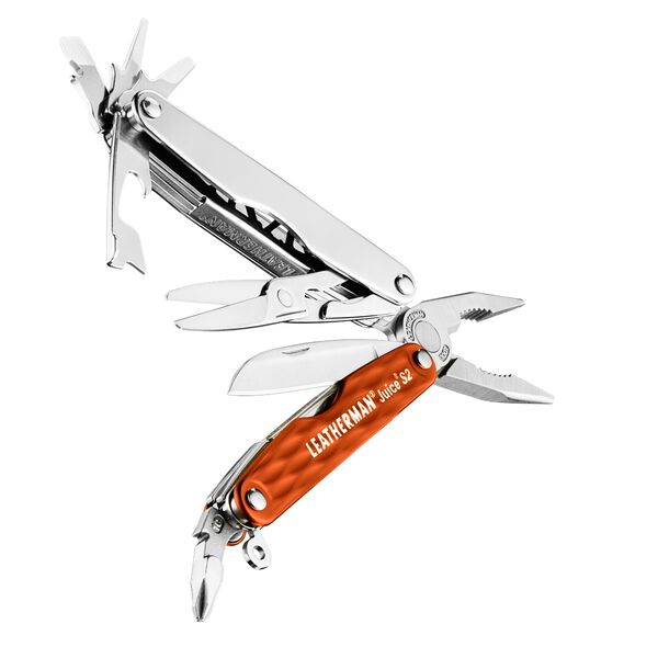 Leatherman juice s2 multi-tool, red, open view, 12 tools image 2