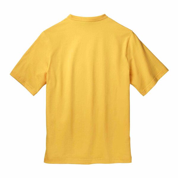 Yellow short sleeve T-Shirt with PST badge back side