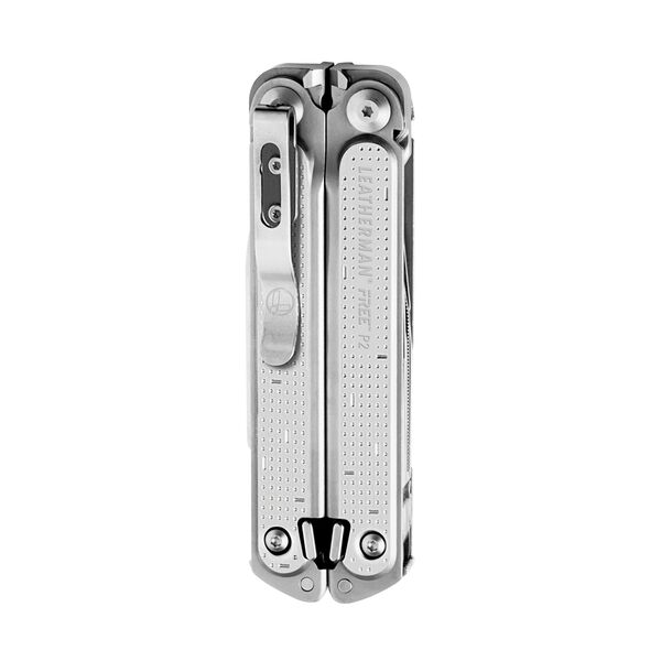 Leatherman FREE P2, stainless steel, closed backside with pocket clip image 3