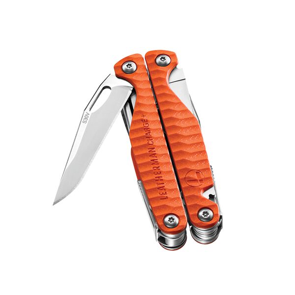 Closed Orange Charge+ G10 with blade out