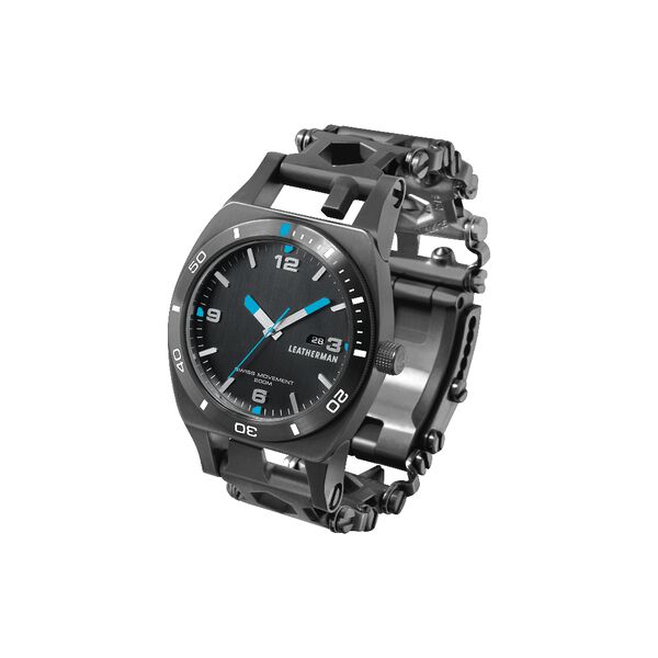 Leatherman tread tempo multi-tool watch in black, 30 tools, right side image 0