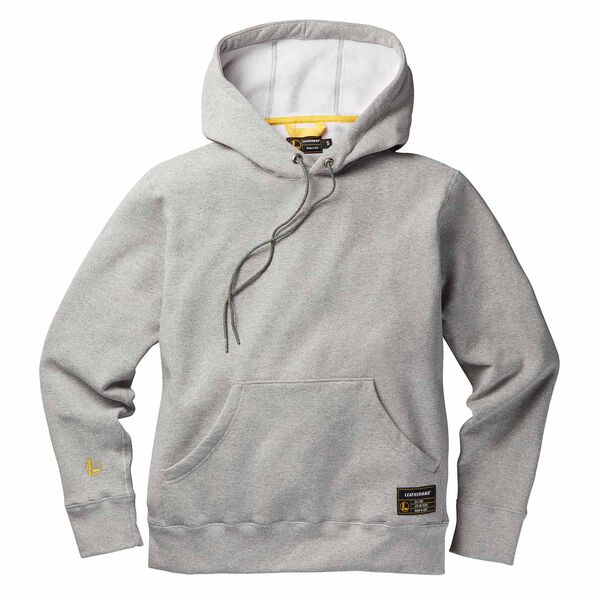 Gray basic pullover hoodie front side