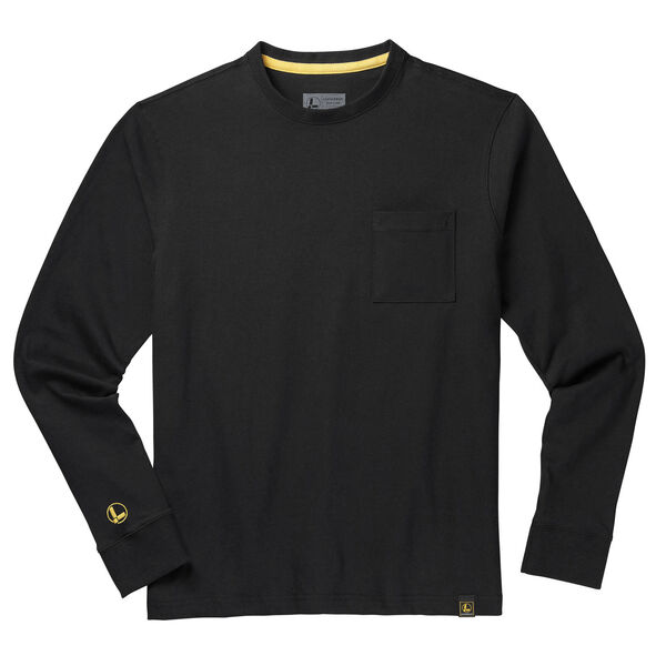 Black Brand Stamp Long Sleeve Tee front