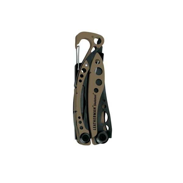 Closed Coyote Tan Skeletool showing front side