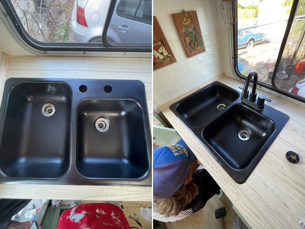 Installing a sink in an RV
