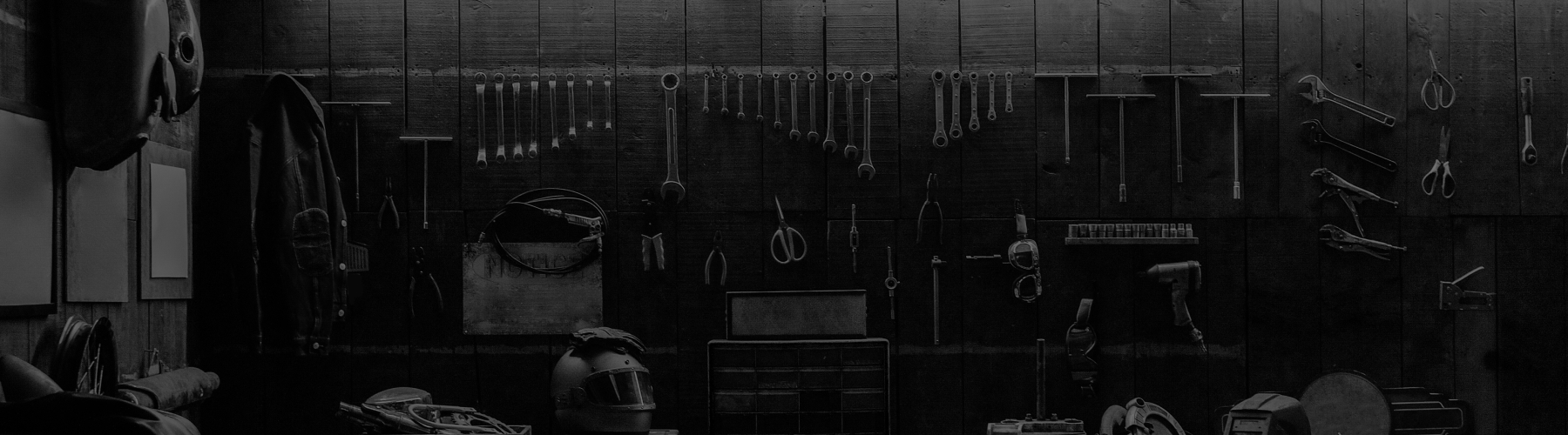 leatherman garage with tools on the wall