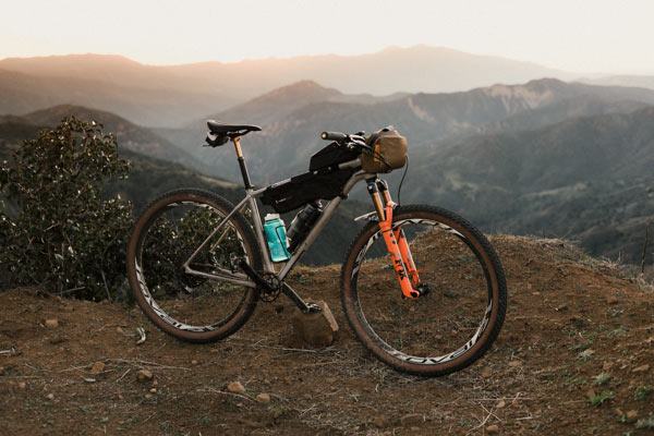 Mountain bike on a hill
