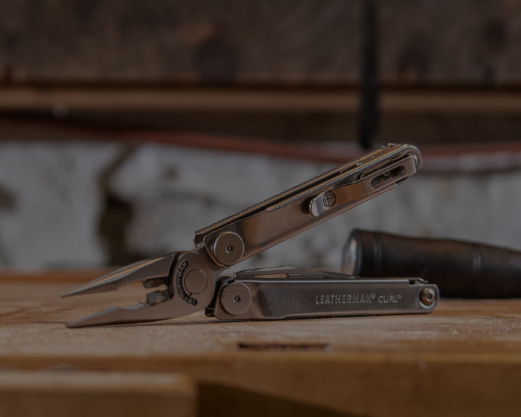 leatherman wave on wood workers table