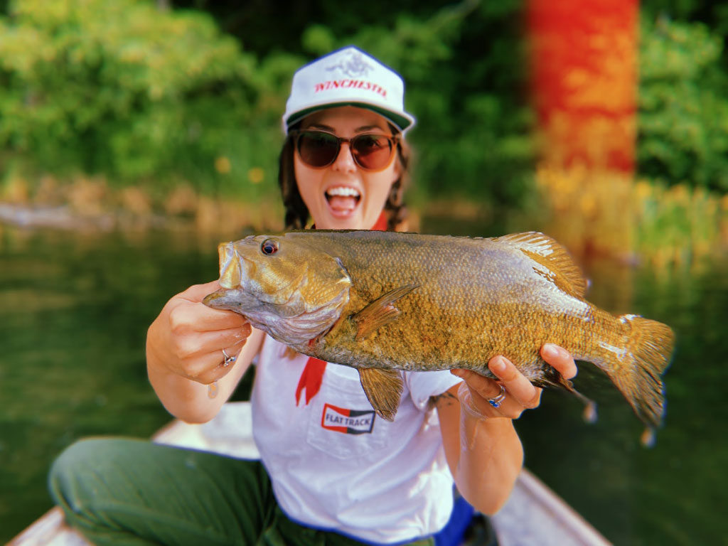 Woman holding a fish