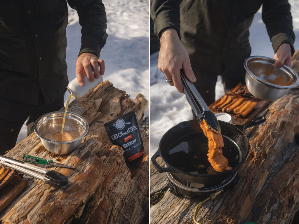 HOW-TO MAKE CAST-IRON FISH & CHIPS WHILE CAMPING
