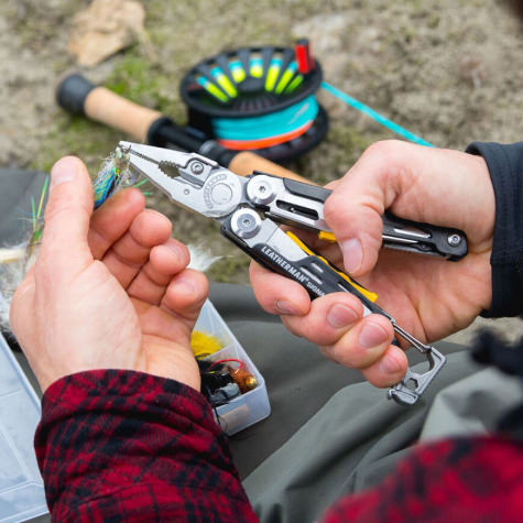 Signal pliers being used on fish bait