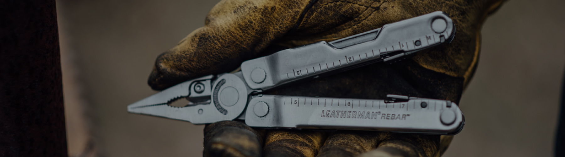 Leatherman Rebar in a gloved hand