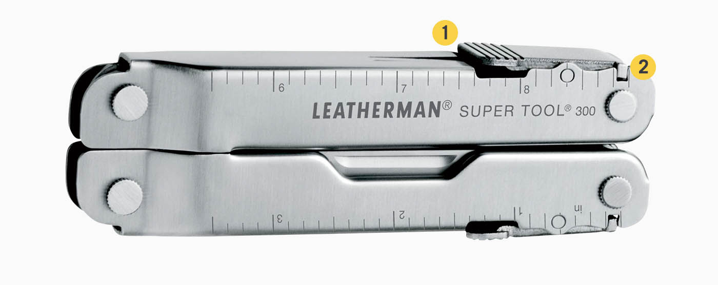 Leatherman Super Tool 300 - Multiherramienta de bricolaje, hecha en EE.UU.  y con todas las navajas y herramientas de bloqueo en acero inoxidable con  una funda de nylon, en negro : 